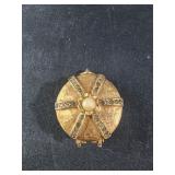 vintage gold-tone locket with a faux pearl and