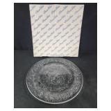 Princess House Fantasia crystal platter, holiday