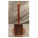 Vintage wood paper towel holder