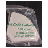 Coffee filters. 8-100 ct packs
