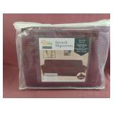 Stretch oversized sofa slipcover. Wine color