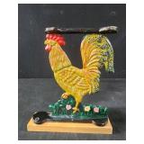 Cast iron rooster doorstop
