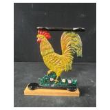 cast iron rooster doorstop