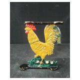 cast iron rooster doorstop