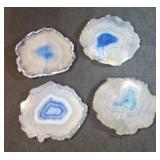 Beautiful set of polished agate coasters. Agate