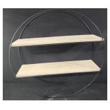 23.5" diameter 2 teir wall shelf