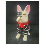 10" ceramic French Bulldog cookie or treat jar.