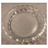 Pyrex deep dish glass pie dish. 9.5" x 2".