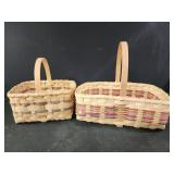 Hand woven baskets, 11x11, 15x13