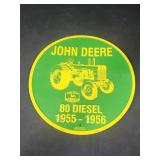 12" diameter John Deere round metal sign