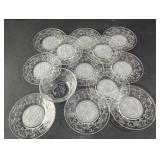 Princess House Fantasia Poinsettia 6" Clear Glass