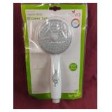 Hand-held shower set. Opened package