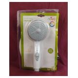 Hand-held shower set. Opened package