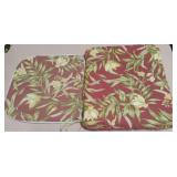 Reversible chair cushions 15 x 16 and 16 x 19