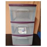 Sterilite 3 drawer cart with wheels