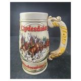 Vintage 1983  Budweiser Christmas Beer Stein