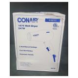 Conair 1875 watt dryer white hair dryer