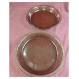 Pyrex amber glass pie dish 9". 2 total