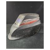 Metal man welding helmet