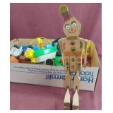 Wood hand puppet and more toys
