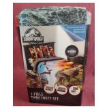 Jurassic World 3 piece twin sheet set. New