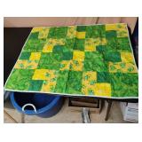 Baby handmade reversible blanket with frogs 31 x