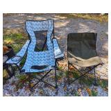 2 foldable camping chairs