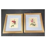 Pair 8x9 rose wall decor
