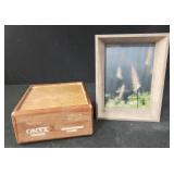 Vintage Onyx reserve wooden cigar box, 5x7 photo