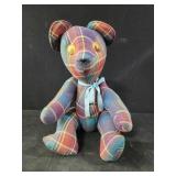 Vintage plaid bear