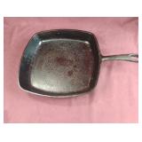 Square cast iron skillet 10 1/4". Made in U.S.A.