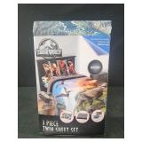 3 piece Jurassic world twin bed sheet set