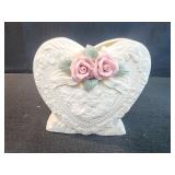 Hermitage Pottery jade heart vase