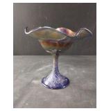 Northwood Hearts and Flowers Blue Carnival Glass