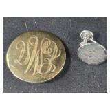 1/20 12kt GF brooch and sterling earring 1/20 12kt GF brooch and sterling earring