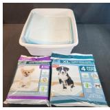 Puppy pads and small tub Puppy pads and small tub