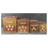 Vintage Delicious strawberry nesting wood