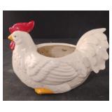 Rooster ceramic planter 7.5" long