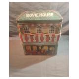 Vintage "Movie House" popcorn metal tin Vintage "Movie House" popcorn metal tin