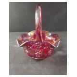 Vintage L.E. Smith Ruby red irredescent glass Vintage L.E. Smith Ruby red irredescent glass