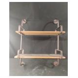 Metal and wood wall shelf 18 x 7 x 21 Metal and wood wall shelf 18 x 7 x 21