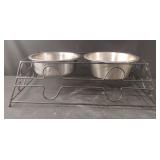 Stainless Steel Feeding Bowls with Iron Stand 20