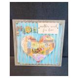 8x8 metal and wood Mom another word for love home 8x8 metal and wood Mom another word for love home
