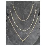 3 Goldtone Fashion Necklaces 3 Goldtone Fashion Necklaces