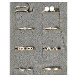8 Goldtone fashion rings 8 Goldtone fashion rings