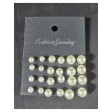 12 pair faux Pearl earrings - new 12 pair faux Pearl earrings - new
