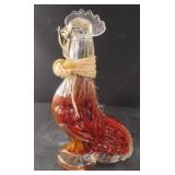 Glass Rooster Decorative Infused Vinegar Chili