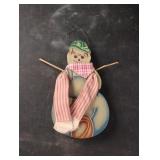 Scarecrow-Snowman hanging decor 8" tall
