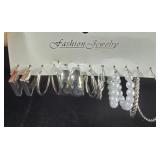 6 pairs of Silvertone Fashion Hoop earrings - new 6 pairs of Silvertone Fashion Hoop earrings - new