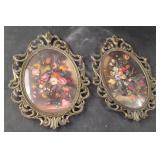 Vintage Ornate Oval Brass Metal Photo Frames with Vintage Ornate Oval Brass Metal Photo Frames with